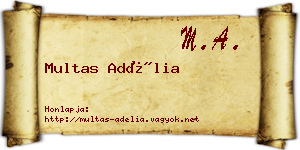 Multas Adélia névjegykártya